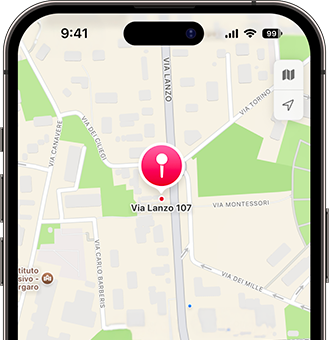 Mockup app geolocalizzazione