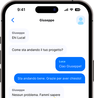 Mockup app Chat e Chatbot AI